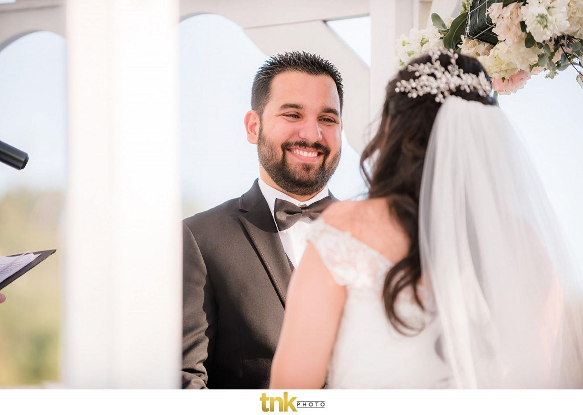 Ceremony photo showing groom 